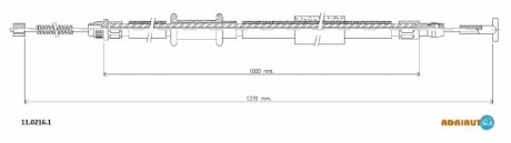 Тросик стояночного тормоза ADRIAUTO 1102161