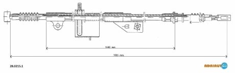 Тросик стояночного тормоза ADRIAUTO 2802151