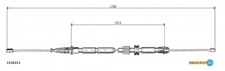 Тросик стояночного тормоза ADRIAUTO 1302231