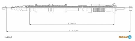 Тросик стояночного тормоза ADRIAUTO 1102002