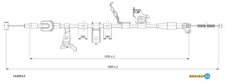 Тросик стояночного тормоза ADRIAUTO 1102132