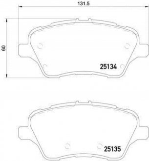 Колодки гальмівні B-MAX FIESTA 08- BREMBO P24151