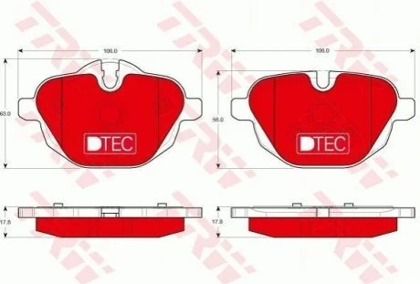 Керамічні гальмівні колодки задній TRW GDB1840DTE