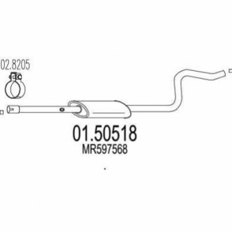 Глушник системи випуску (середній) MTS 0150518