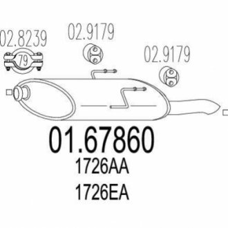 Глушник вихлопних газів (кінцевий) MTS 0167860