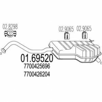 Глушник вихлопних газів (кінцевий) MTS 0169520