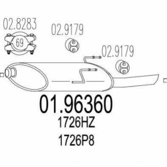 Глушник вихлопних газів (кінцевий) MTS 0196360