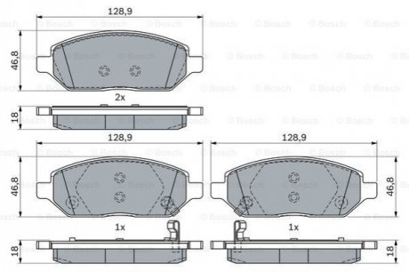 Гальмівні колодки дискові BOSCH 0986494906