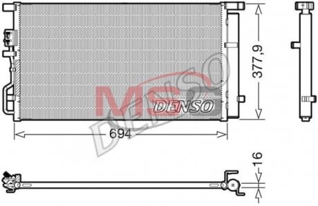 Конденсатор, система кондиціонування повітря DENSO DCN41019