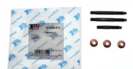 ZESTAW MONT.TURBINY TYP OE RENAULT Fischer Automotive One (FA1) KT228512