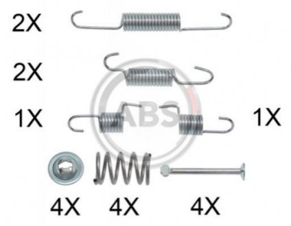 Монтажний набір гальмівних колодок A.B.S. 0025Q