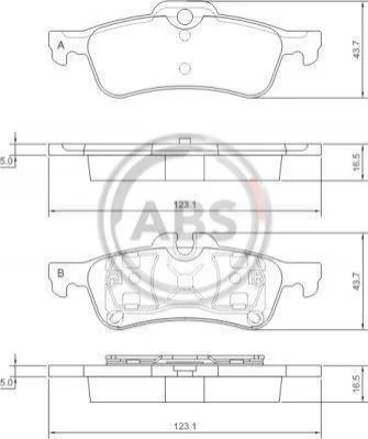 Гальмівні колодки, дискові (набір) A.B.S. 37305 (фото 1)