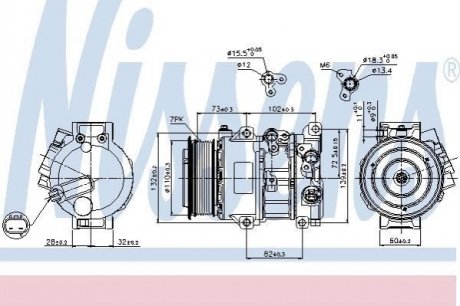 Компресор кондиціонераAURIS 07-.. NISSENS 89516