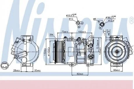 Компресор кондиціонераAURIS 07-.. NISSENS 89516