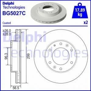Tarcza ham. HYUNDAI Przуd 04/2015> DELPHI BG5027C