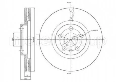 Диск гальмівний FIAT ULYSSE 94-02 CIFAM 800338
