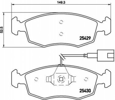 Колодки тормозные дисковые, к-кт. BREMBO P23138 (фото 1)