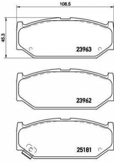 Колодки тормозные дисковые, к-кт. BREMBO P79023 (фото 1)