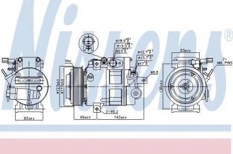 Компресор кондиціонераix55 08-.. NISSENS 890175