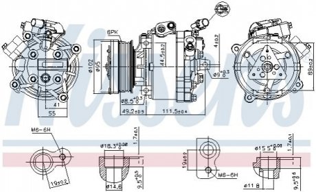 Компресор кондиціонера MITSUBISHI NISSENS 890666