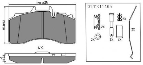 KLOCKI HAMULCOWE BPW SZT STARLINE BDT004