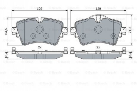 KLOCKI HAM./PRZ/ BMW X2 /F39/ 18- BOSCH 0986494809 (фото 1)