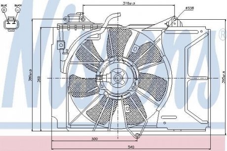 Вентилятор, охлаждение двигателя NISSENS 85328