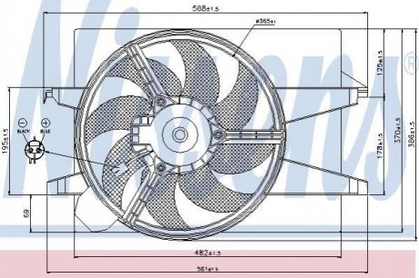 Вентилятор, охлаждение двигателя NISSENS 85030