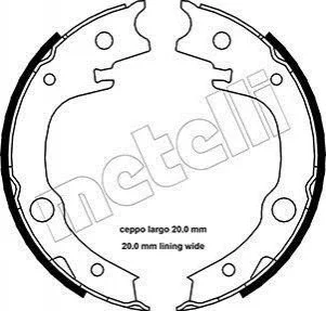 Гальмівні колодки ручного гальма METELLI 530443 (фото 1)