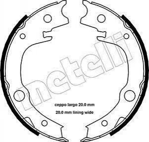 Гальмівні колодки ручного гальма METELLI 530443