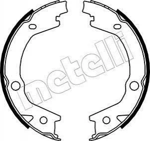 Гальмівні колодки ручного гальма METELLI 530184 (фото 1)