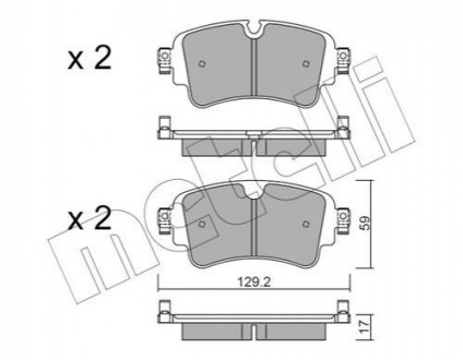 Колодки гальмівніAUDI A4 15- TYL METELLI 2211290