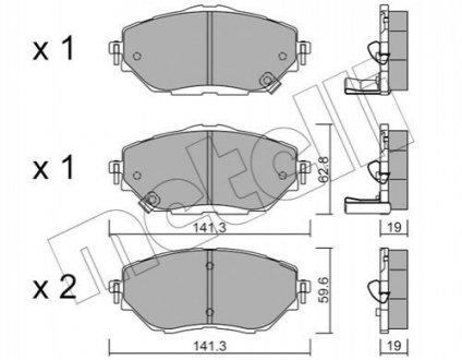 Колодки гальмівніTOYOTA C-HR 16- METELLI 2210880 (фото 1)