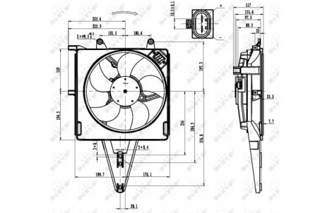 Вентилятор, охлаждение двигателя NRF 47431