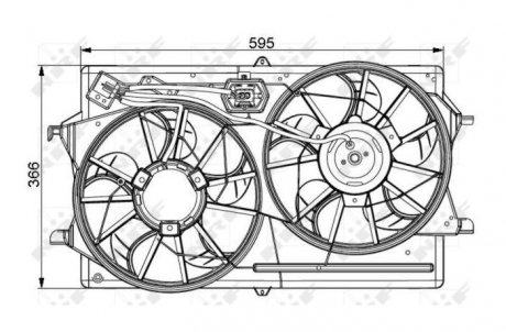 Вентилятор, охлаждение двигателя NRF 47061