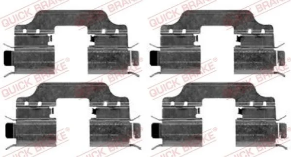 Монтажний набір дискових колодок QUICK BRAKE 1091653 (фото 1)