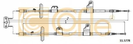 Трос ручного гальма.r. MOKKA L/P COFLE 115778