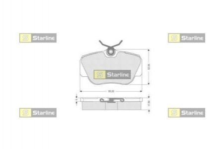 Колодки тормозные дисковые, к-т. STARLINE BDS155