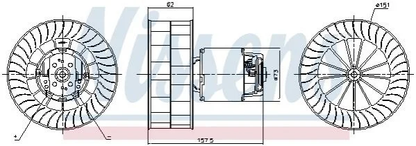 DMUCHAWA NISSAN KUBISTAR 1.6 03- NISSENS 87253 (фото 1)