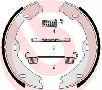 Гальмівні колодки ручного гальма BREMBO S50518 (фото 1)