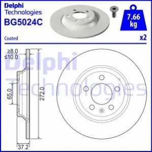 Гальмівний диск DELPHI BG5024C
