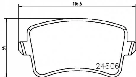 Комплект гальмівних колодок задн HELLA 8DB355025381