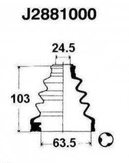 Пильовик приводу колеса NIPPARTS J2881000