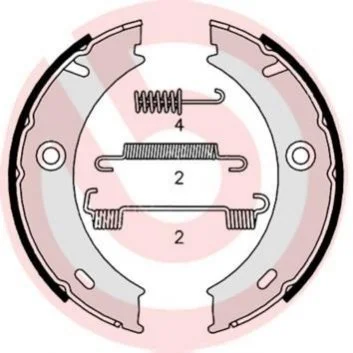 Гальмівні колодки ручного гальма BREMBO S50512 (фото 1)