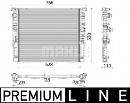 CHLODNICA WODY BEHR PREMIUM LINE MAHLE / KNECHT CR2215000P