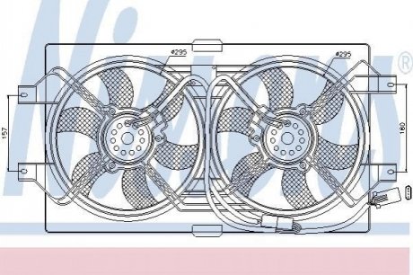 Вентилятор, охлаждение двигателя NISSENS 85386