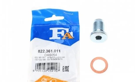 Нарізна пробка, масляний піддон Fischer Automotive One (FA1) 822361011
