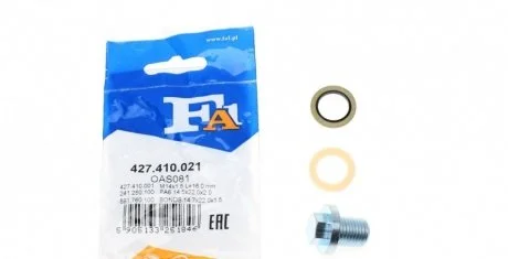 Нарізна пробка, масляний піддон Fischer Automotive One (FA1) 427410021