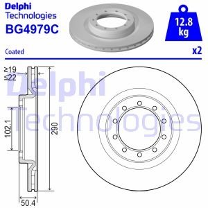 Диск гальмівний RENAULT MASCOTT DELPHI BG4979C