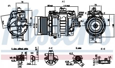 KOMPRESOR KLIMY BMW 1 /F20/ 11- NISSENS 890060